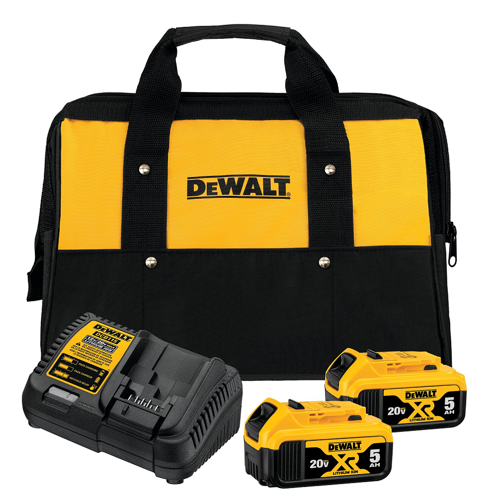 KIT BATERIA E CARREGADOR C/BOLSA 2X5.0Ah DEWALT DCB205C2K-BR