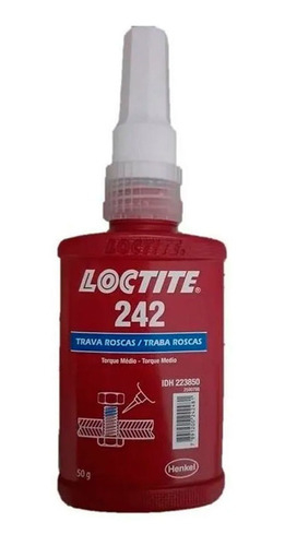 COLA LOCTITE 242 50ML TRAVA ROSCAS AZUL MEDIO TORQUE