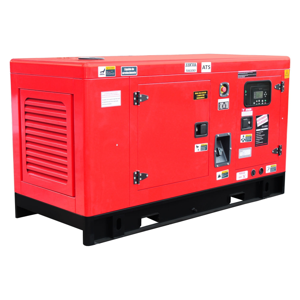 GERADOR ENERGIA DIESEL 33KVA TRIF.220V SILENC. C/ QTA NAGANO