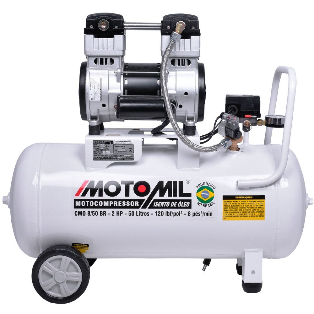 COMPRESSOR ODONTOLOGICO MOTOMIL CMO8/50 2HP 220V MONO 