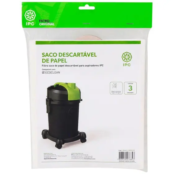 FILTRO DESCARTÁVEL ECOCLEAN PCT 3UN IPC SOTECO SBNFILTRODECO