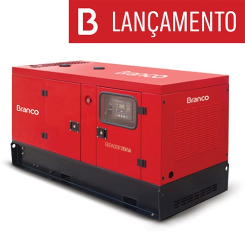 GERADOR DE ENERGIA BRANCO BD-26000 E3 S ATS INTEGRADO 28,7 KVA - TRIFÁSICO 380v 